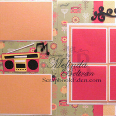 Hip Chick Cricut Layout and Challenge Info.