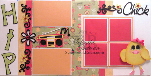 Hip Chick Cricut Layout and Challenge Info.