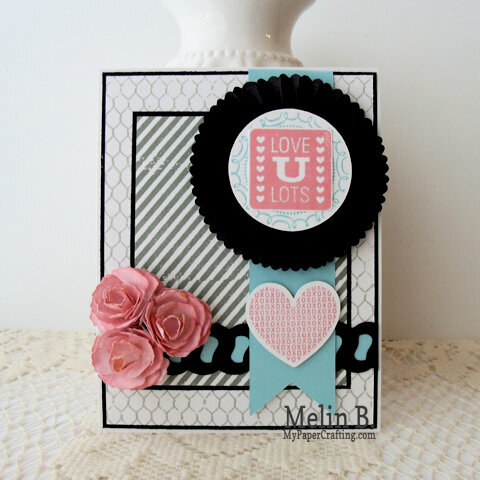 Love You Lots Cricut and Stamps Card