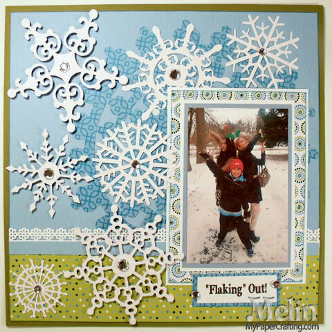 Flaking Out Scrapbook Layout