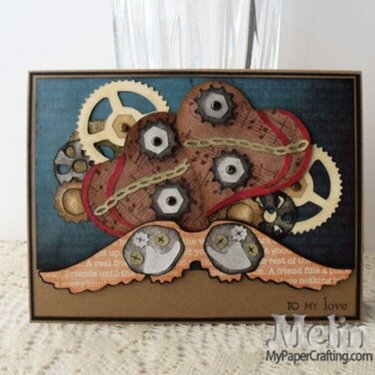 DCWV Industrial Chic and Pazzles Steampunk Card