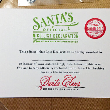 Santa&#039;s Official Nice List