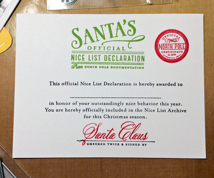 Santa&#039;s Official Nice List