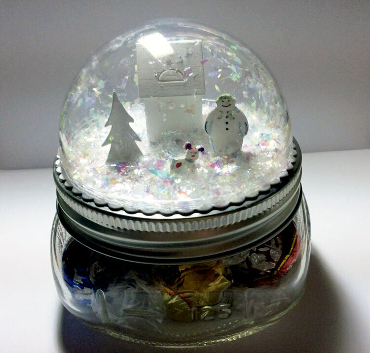 Snowman Snow Globe Gift Jar