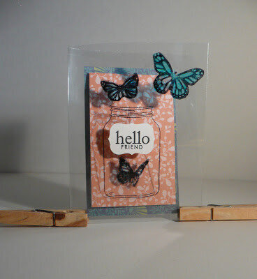Butterfly Jar Clear Card