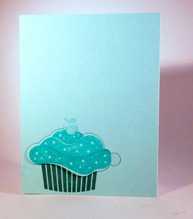 Monochromatic Cupcake card