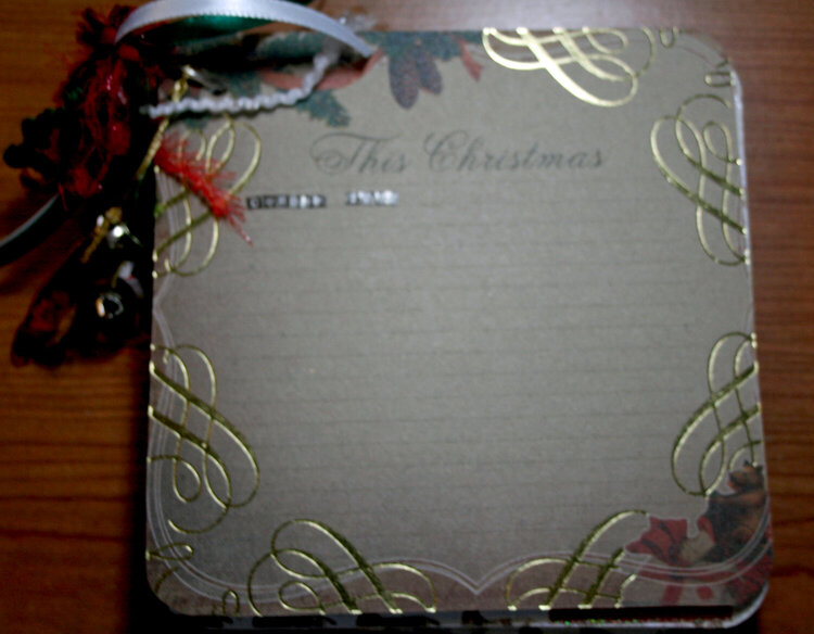 chipboard Christmas album for co-worker