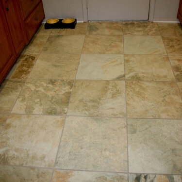 beautiful new tile in kitchen, hall &amp; bathrooms.