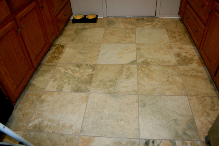 beautiful new tile in kitchen, hall &amp; bathrooms.