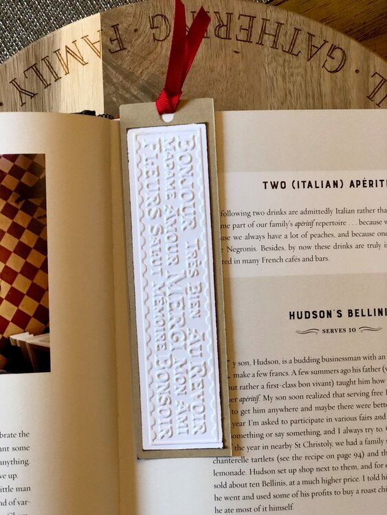French Embossing Bookmark -
