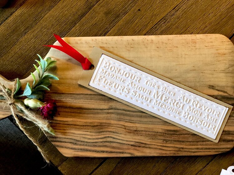 French Embossing Bookmark -