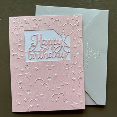 Pink Birthday Card.