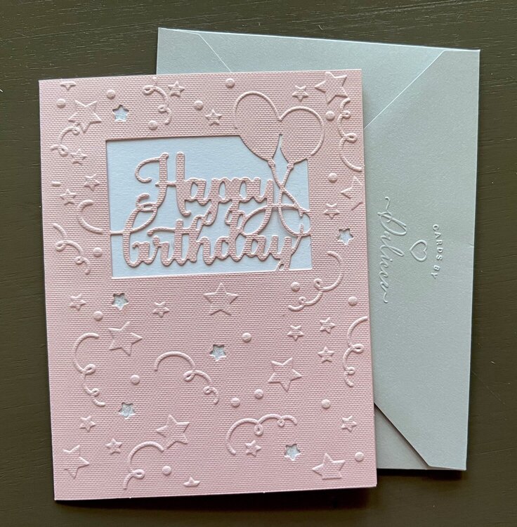 Pink Birthday Card.