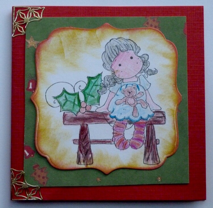 green and red chirstmas card