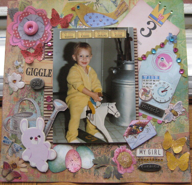 Ugly Paper Challenge - My 8x8 Masterpiece - Cassandra in Wonderland!!