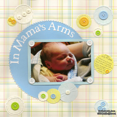 Scrapbook Page - In Mama&#039;s Arms