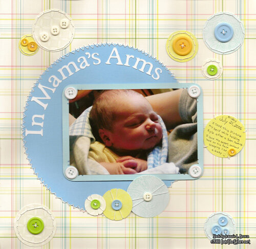 Scrapbook Page - In Mama&#039;s Arms