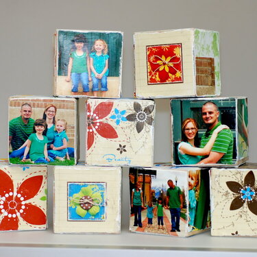 Family Photo Puzzle Blocks