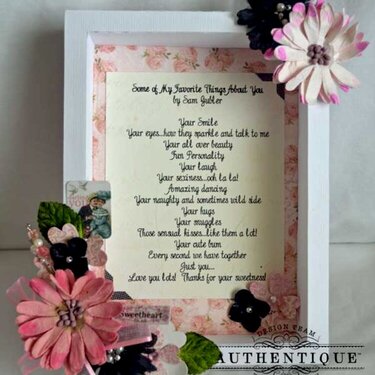 Lovely Shadow Box Frame *Authentique*