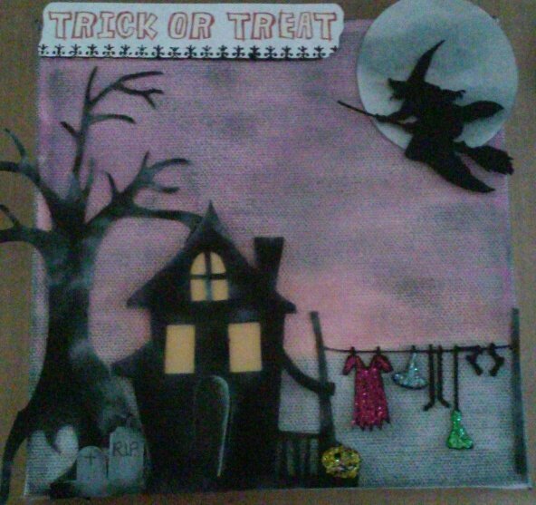 Canvas art Halloween &quot;Non Scary&quot;