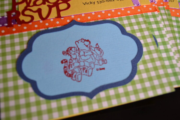 Detail of Winnie the Pooh Baby Shower Card