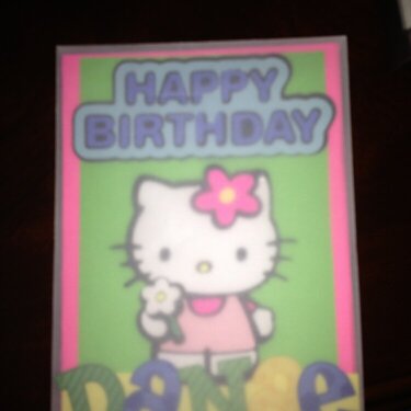 my godaughters bday card