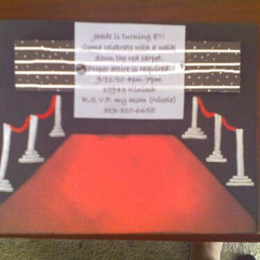 Red Carpet party invitation