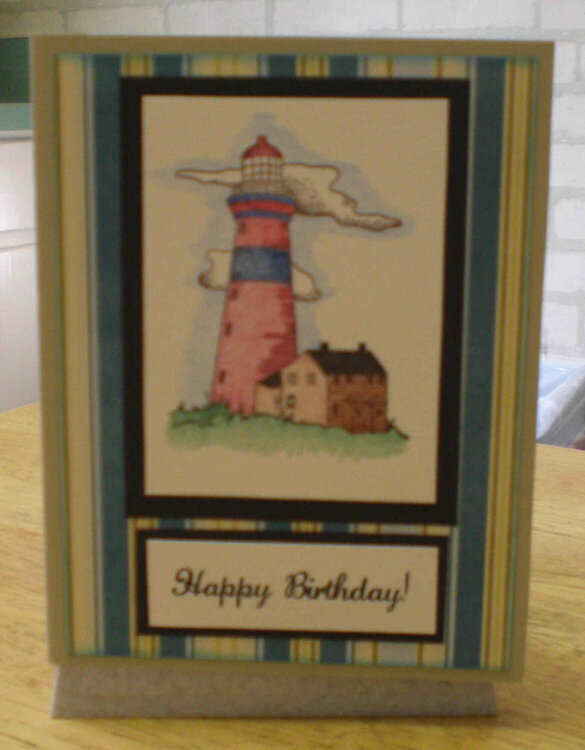 Lighthouse &quot;Happy Birthday!&quot; Card for OWH