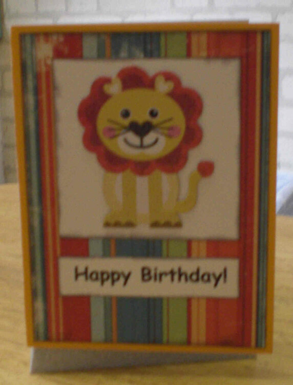 Lion &quot;Happy Birthday!&quot; Card for OWH