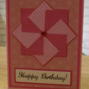 Pink Pinwheel &quot;Happy Birthday!&quot; Card for OWH