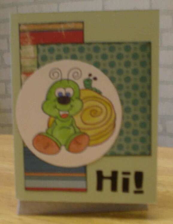Snail &quot;Hi!&quot; Card for OWH