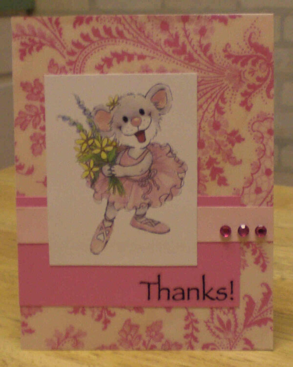 Mouse &quot;Thanks!&quot; Card for OWH