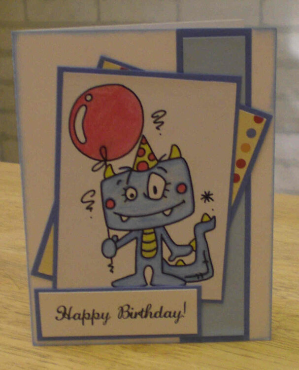 Birthday Monster &quot;Happy Birthday!&quot; Card for OWH