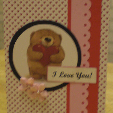 Heart Teddy &quot;I Love You!&quot; Card for OWH