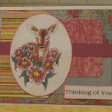 Deer &quot;Thinking of You&quot; Card for OWH