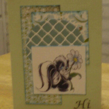 Skunk &quot;Hi&quot; Card for OWH