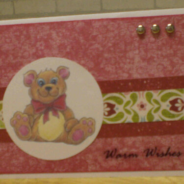 Teddy &quot;Warm Wishes&quot; Card for OWH