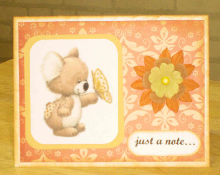 Koala &quot;Just A Note&quot; Card for OWH