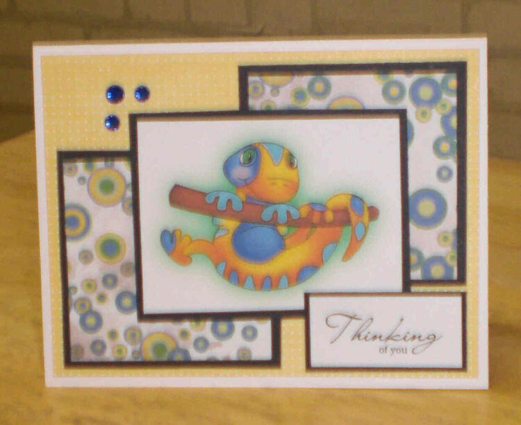 Lizard &quot;Thinking Of You&quot; Card for OWH