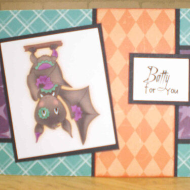 &quot;Batty For You&quot; Halloween Card for OWH