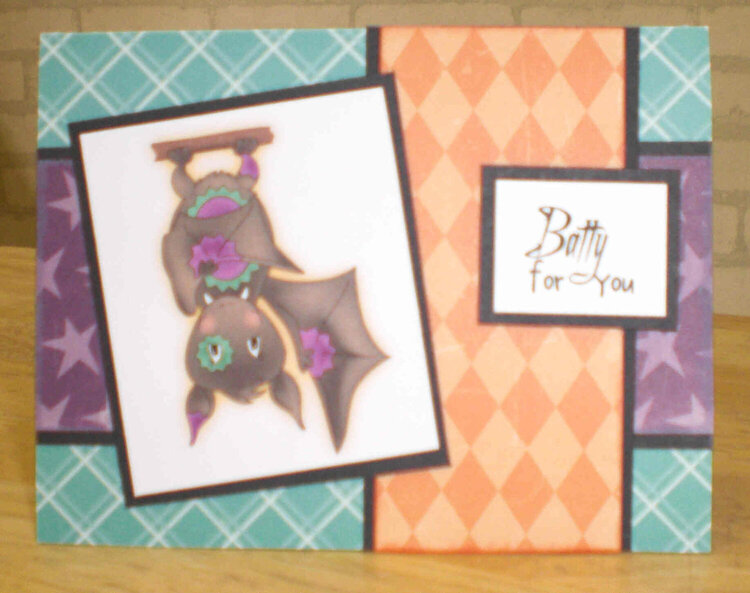 &quot;Batty For You&quot; Halloween Card for OWH
