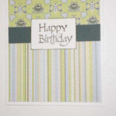 Frog &quot;Happy Birthday&quot; Card for OWH