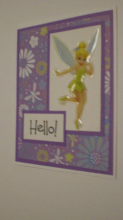 Tinkerbell &quot;Hello!&quot; Card for OWH