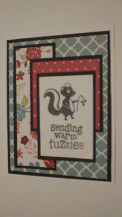 Skunk &quot;Sending Warm Fuzzies&quot; Card for OWH