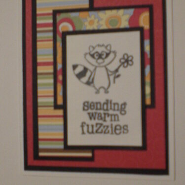 Racoon &quot;Sending Warm Fuzzies&quot; Card for OWH