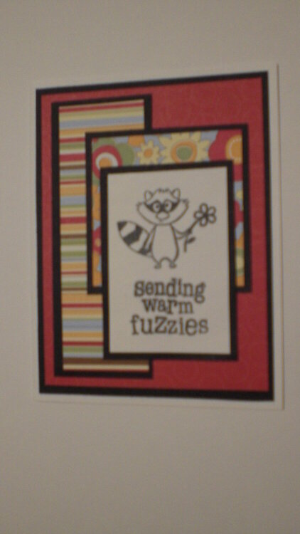 Racoon &quot;Sending Warm Fuzzies&quot; Card for OWH