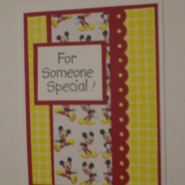 Mickey Mouse &quot;For Someone Special!&quot; Card for OWH