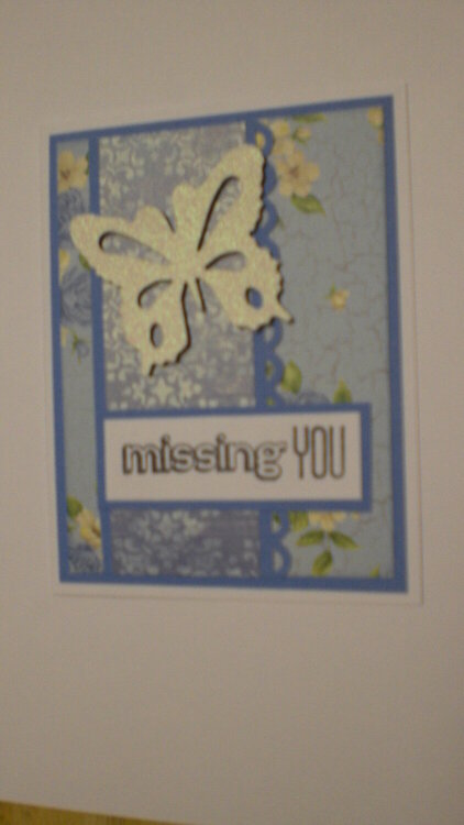 Butterfly &quot;Missing You&quot; Card for OWH