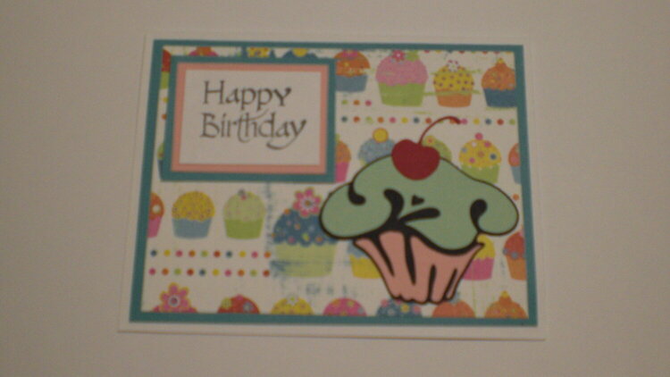Cupcake &quot;Happy Birthday&quot; Card for OWH