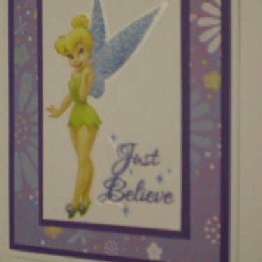 Tinkerbell &quot;Just Believe&quot; Card for OWH